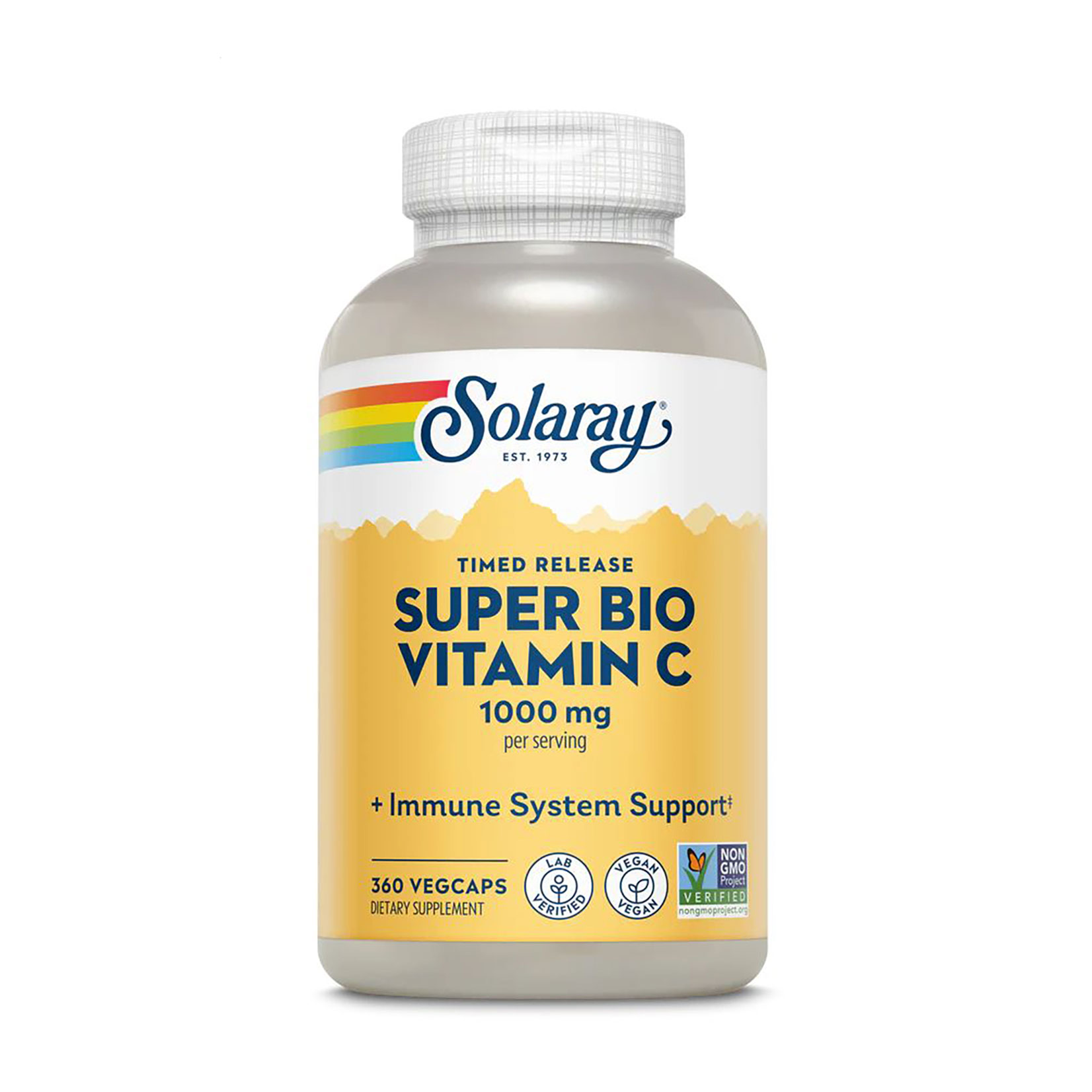 Буферизований вітамін С Solaray Super Bio Vitamin C, 360 вегетаріанських капсул