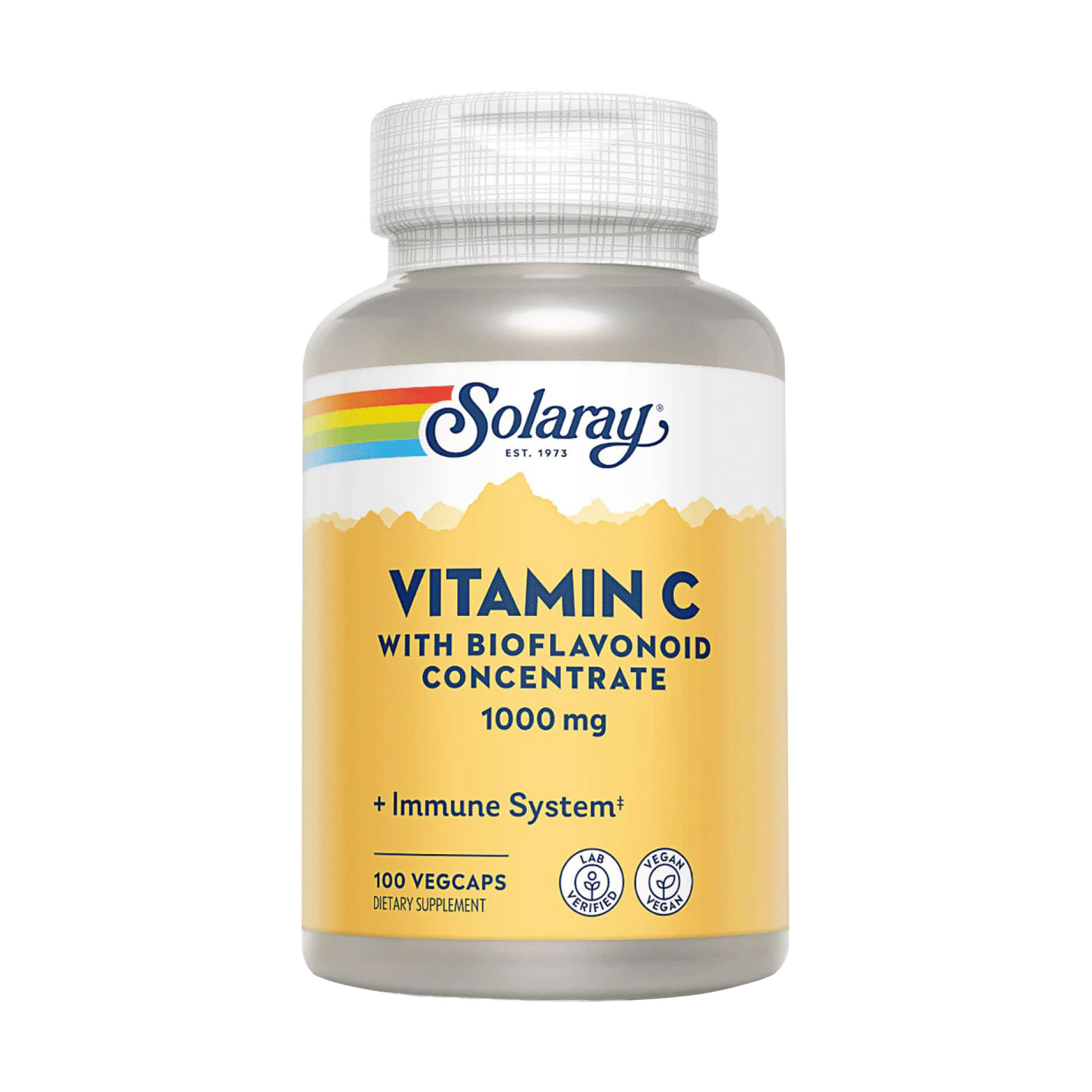 Вітамін C із концентратом біофлавоноїдів Solaray Vitamin C, 1000 мг, 100 вегетаріанських капсул